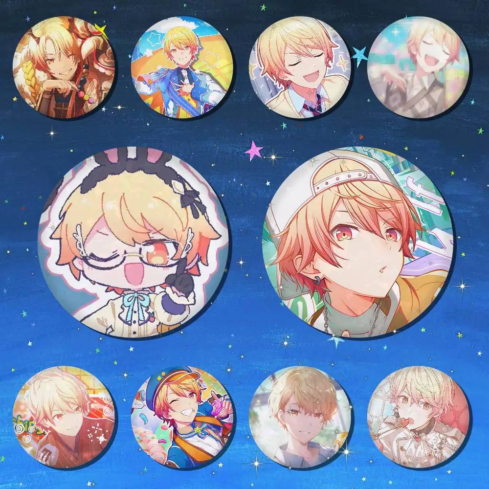 A-T-Tenma T-Tsukasa Project Round Snap-in Brooches Rock Band Lapel Pins Badges Fan Collection Accessories Jewelry Handmade Gifts