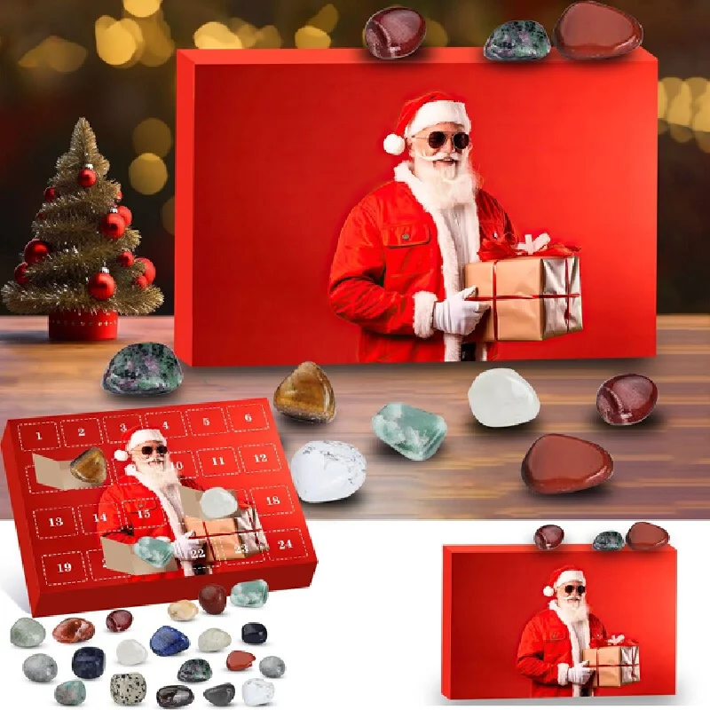 Christmas Has Arrived Stone Blind Box Cave Music Toy Countdown 24 Days Duck Blind Box Calendar Blind Box Toy Set