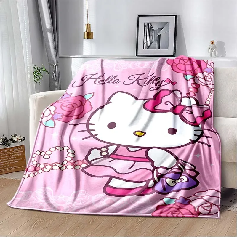 Sanrio Hello Kitty Custom Blanket Soft Fluffy Throw Marvel Blanket King Size Luxury Winter and Baby Custom Made Children Gift