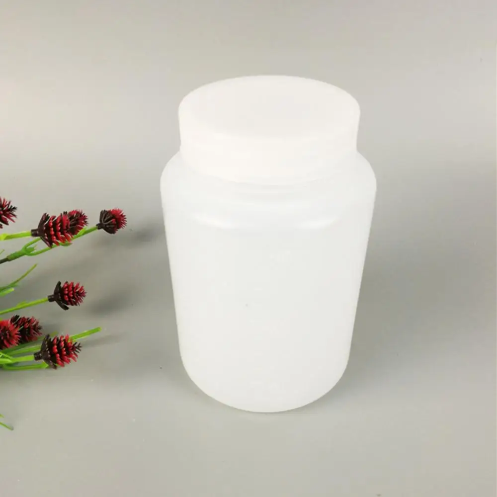 500ml Plastic Laboratory Bottle Chemical Lid Transparent Empty Storage Container