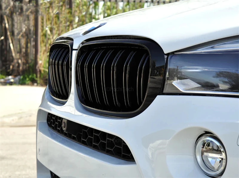 Grilles de rein avant de voiture, tissu de course, ligne de touristes, double lamelle, style automatique, accessoires de voiture, BMW X5 F15 X6 F16