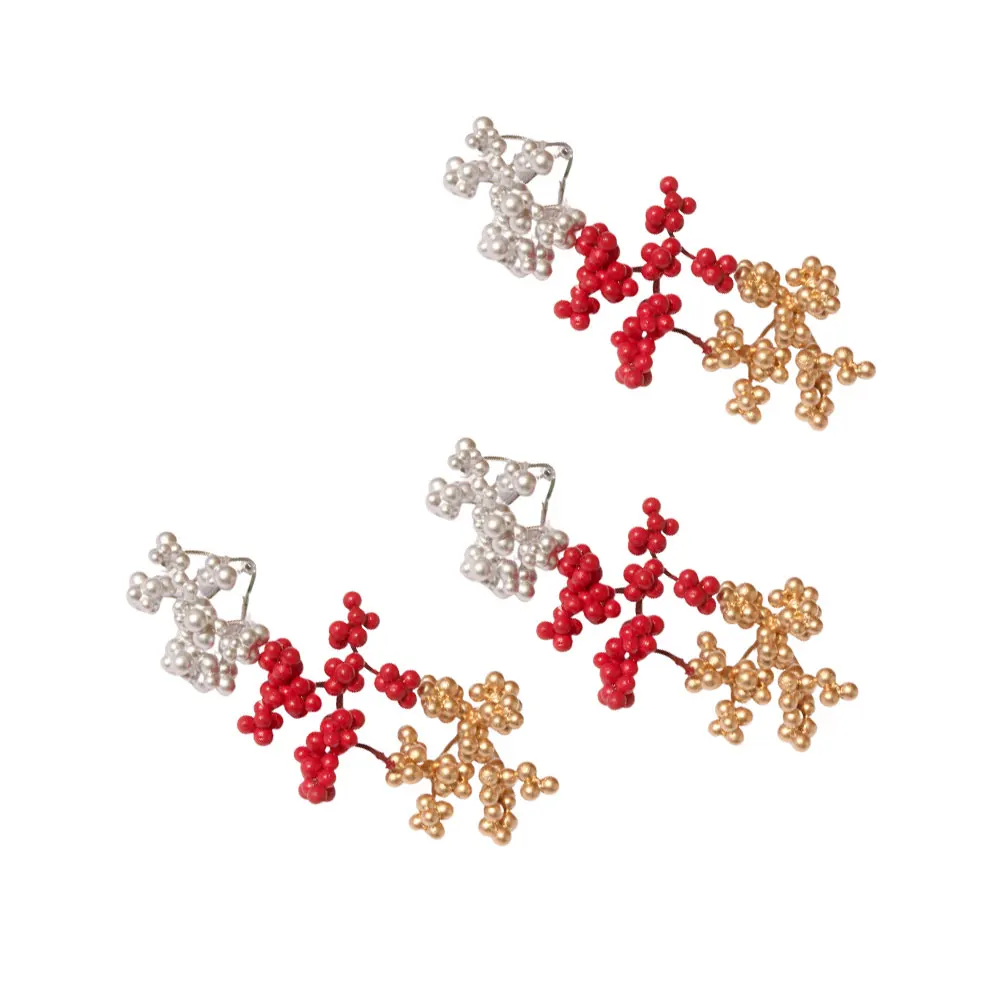 

30pcs Christmas Decorations Xmas Branches Xmas Branches Berries Red Berry PicksFestive Red Berry Adornments Supplies