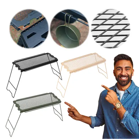 측면 걸이 테이블 다리미 휴대용 캠핑 테이블, 다기능 휴대용 바베큐 테이블, 피크닉 바비큐 여행