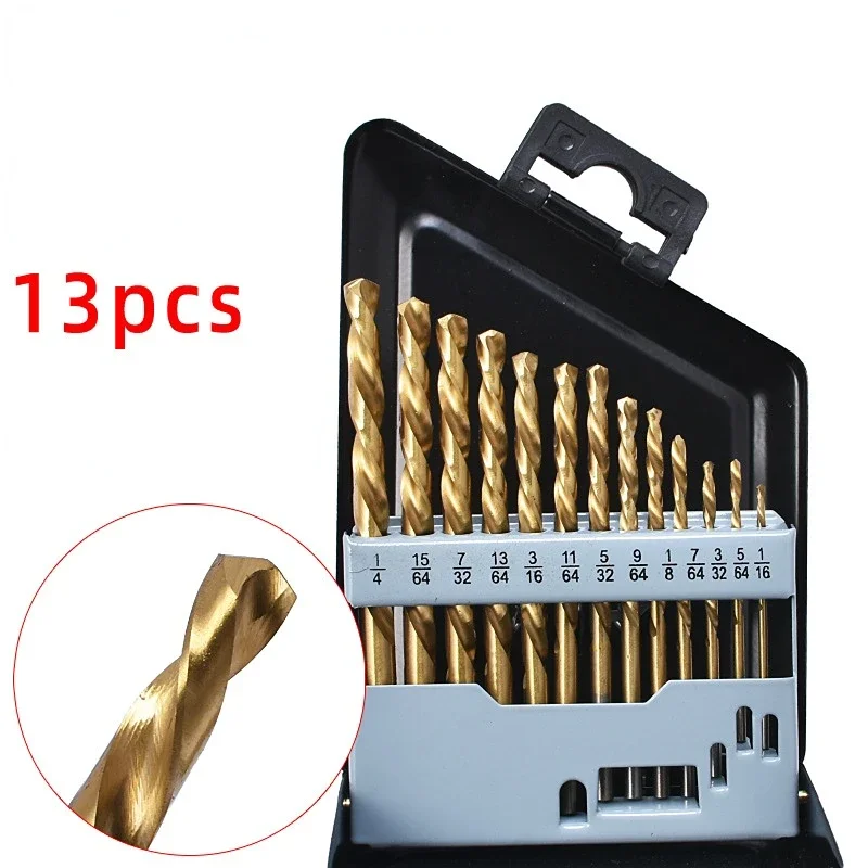 5/13pcs set Convenient Cobalt Left Hand Drill Bit Broken Bolt Damaged Screw Extractor Set with Metal Case To Collect The Tools