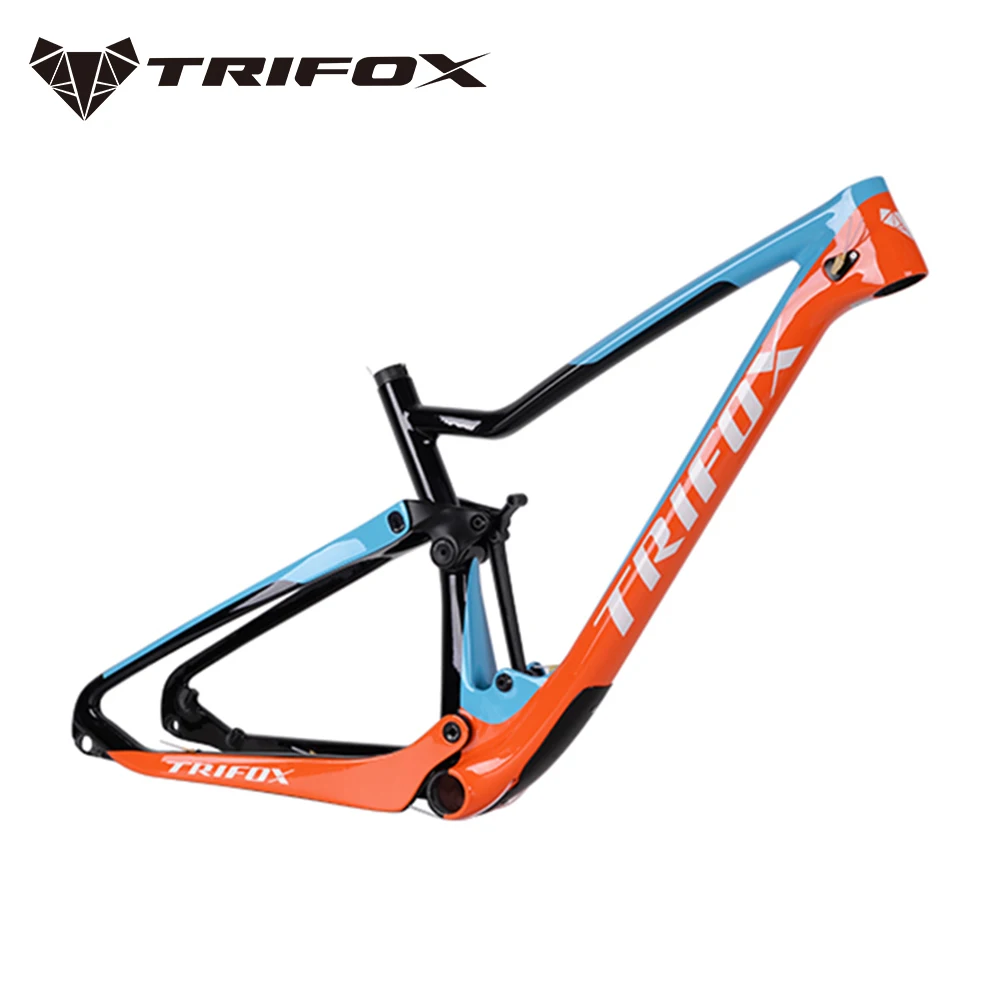 TRIFOX Carbon MTB Frame Full Suspension Boost 29er Mountain Bike Frameset XC Cross Country Trail Cycling Bicycle Parts MFM100