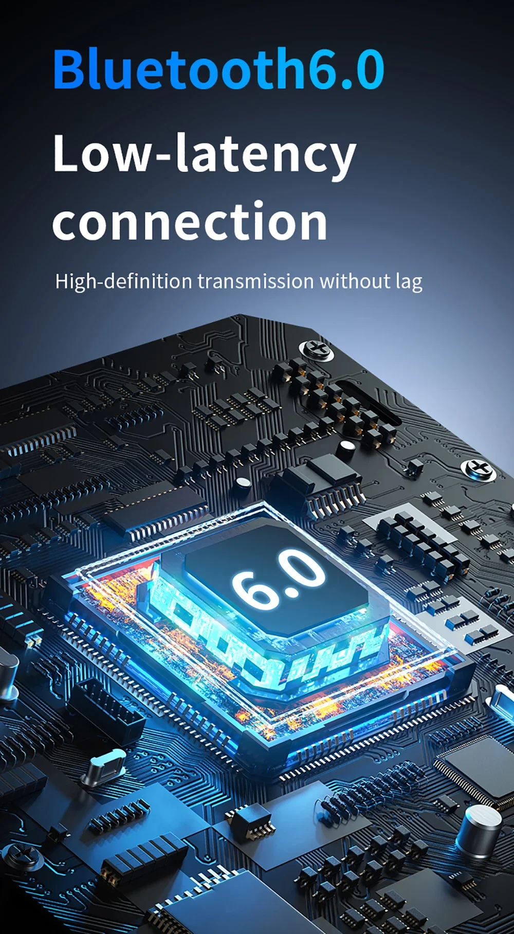 Kebidumei Drahtloser Audio-Adapter, Bluetooth 6.0-Empfänger, Sender, HiFi, verlustfreier Klang, Stereo-Musik, 3,5 mm AUX-RCA-Buchse für PC-TV – Detail 3