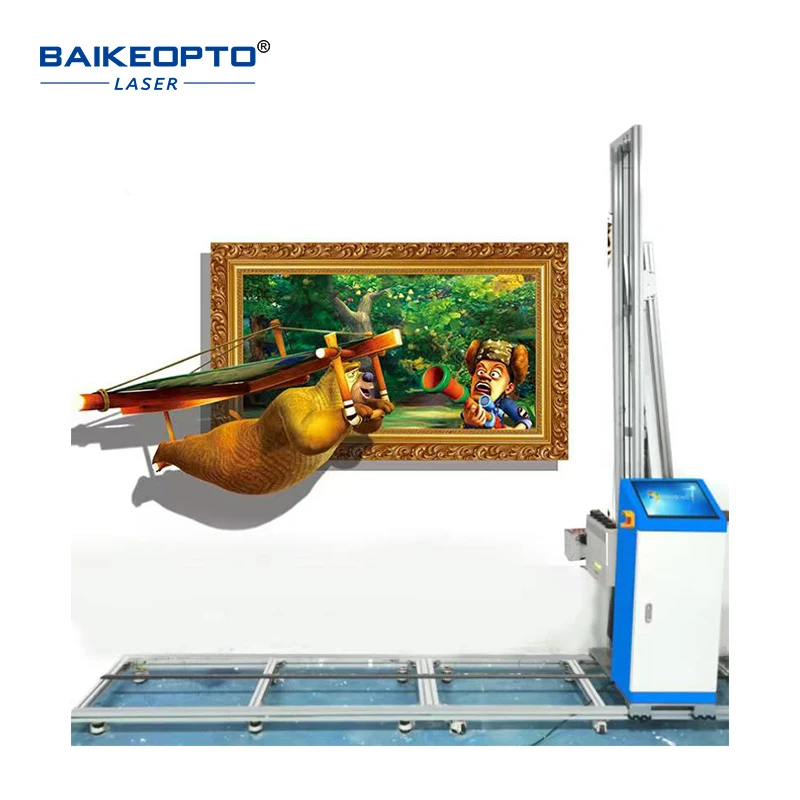 ダブルノズル付きウォールプリンター,3D描画および塗装機,epson dx7,dx10,tx800