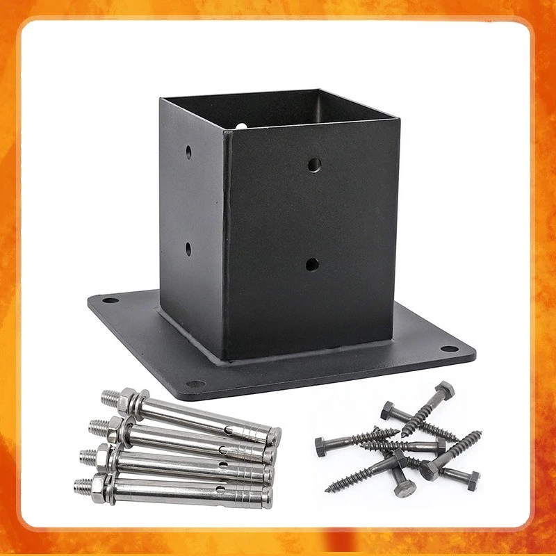 

Manufacturer Sales Bracket Cross-border Hot-selling Garden Accessories Steel and Wood Combined with Gazebo Foot Squat Bracket