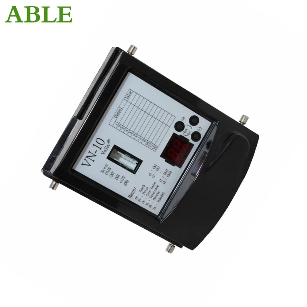 VN-10 coin acceptor can accept up to 12 different coins simultaneously for arcade games