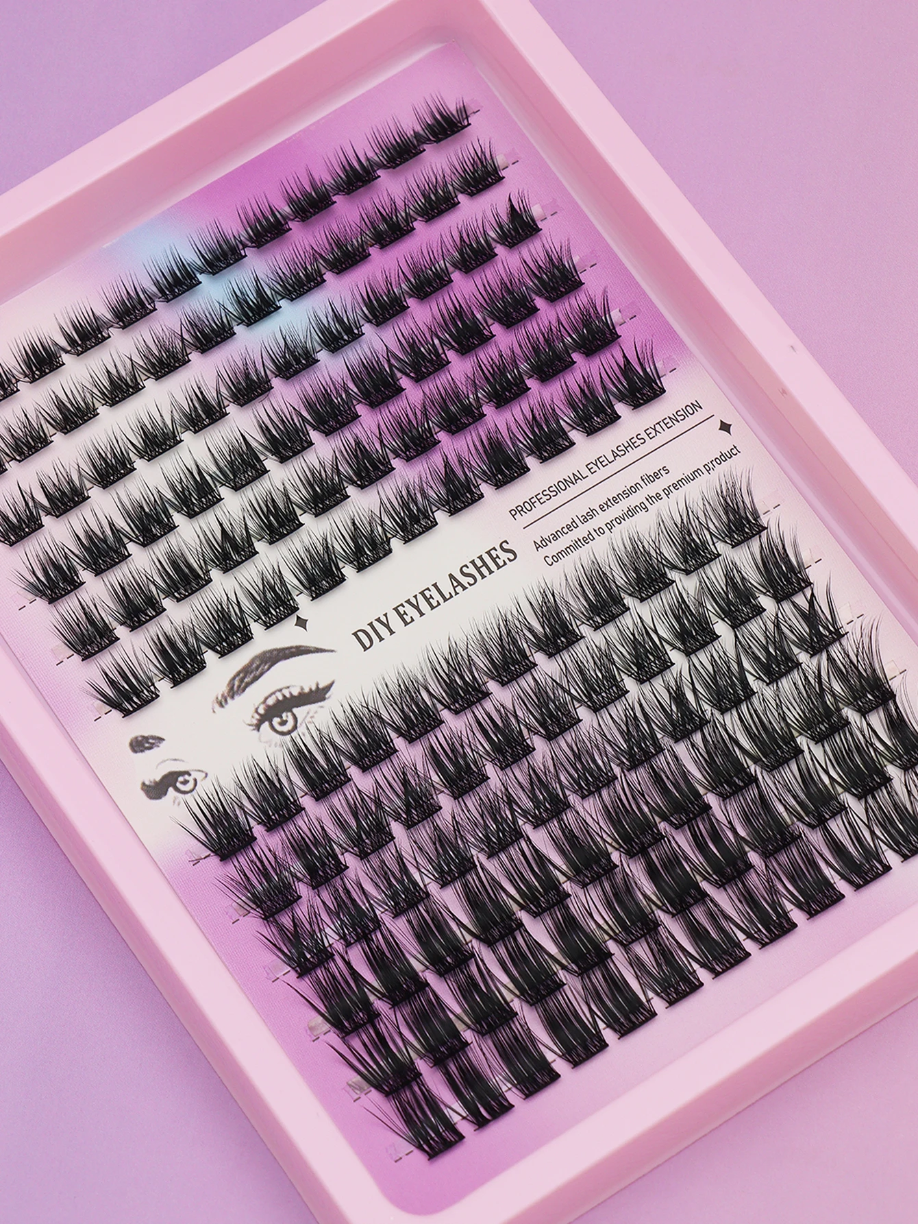 144-clusters Schuine vliegende valse wimpers in MIX-stijl D-krul individuele wimpers natuurlijke look beginners dragen