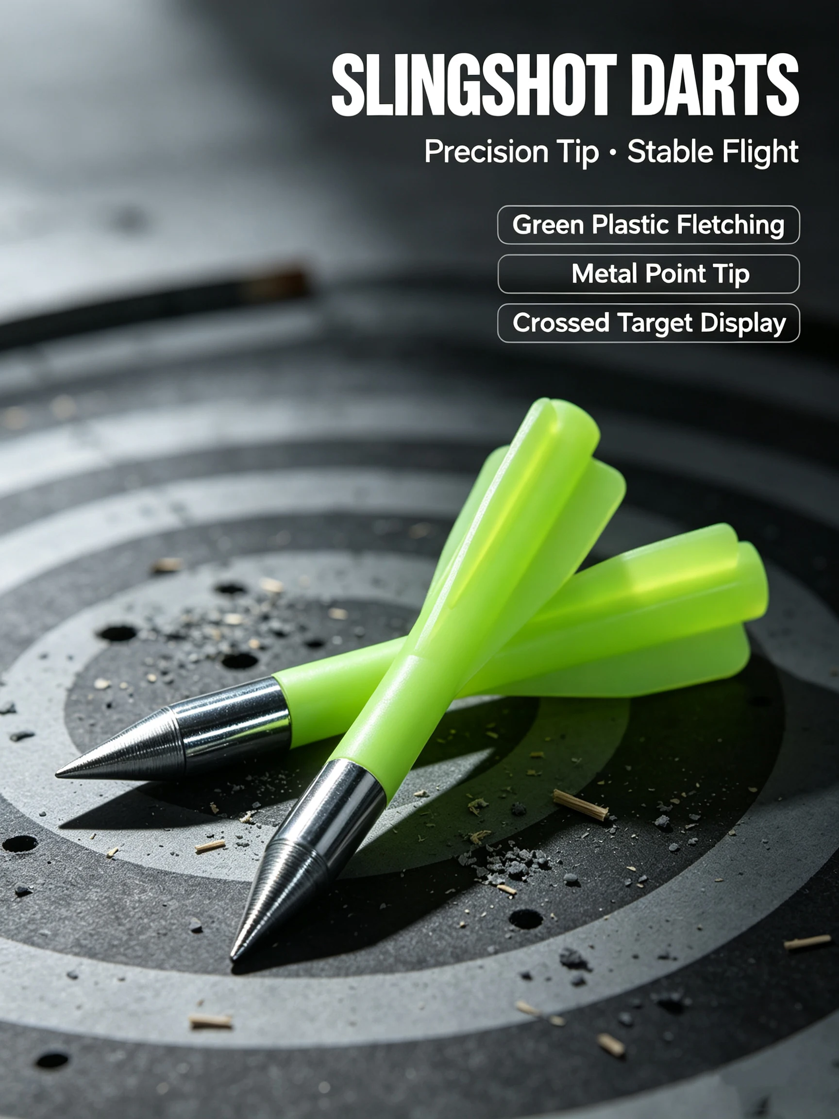 Green Body Cone Tip Slingshot Darts 20/40 Pcs Options for Outdoor Target Practice & Precision Sports Accessories