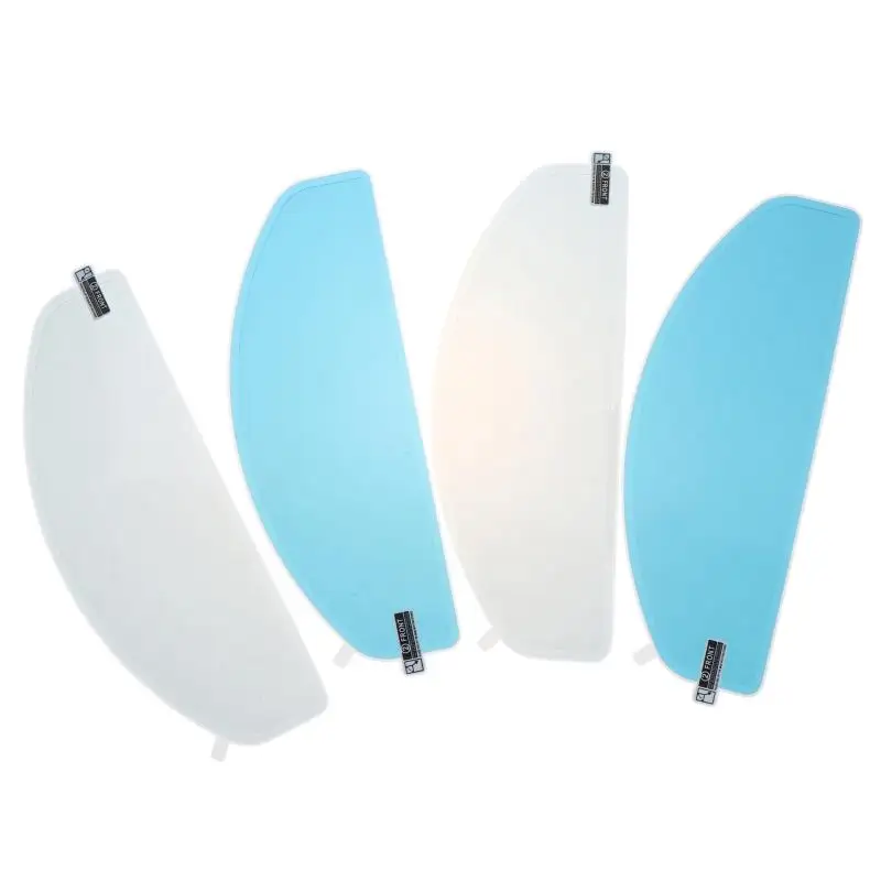 2Pcs Moto Helmet Anti Fog Film Rainproof UV Protection Transparent Visor Sticker for Motorcycle Road Riding