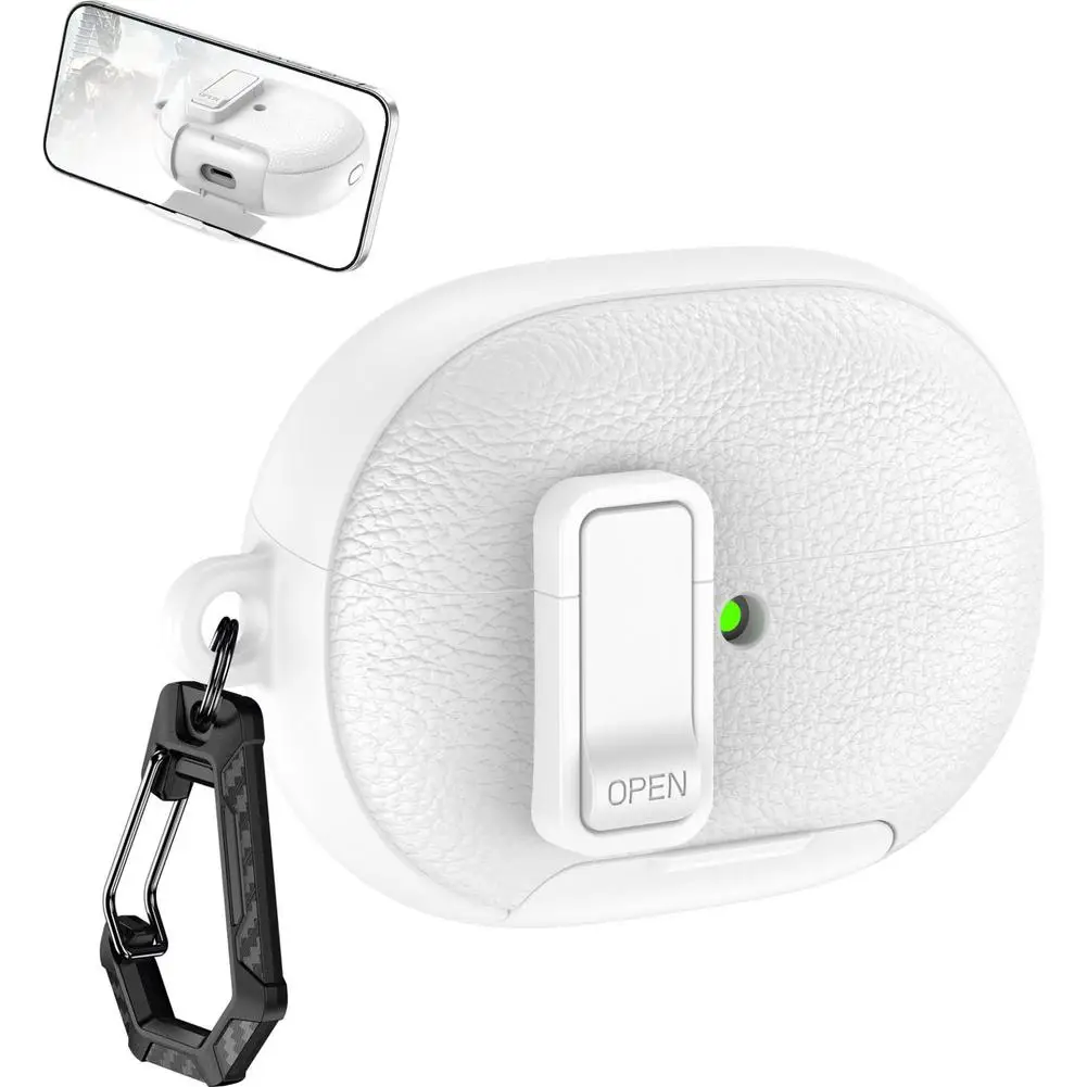 Kratzfeste Kopfhörerhülle für Huawei FreeBuds Pro 5, stoßfeste, staubdichte Kopfhörerabdeckung mit Verschluss, PC, TPU-Softshell – Detail 5