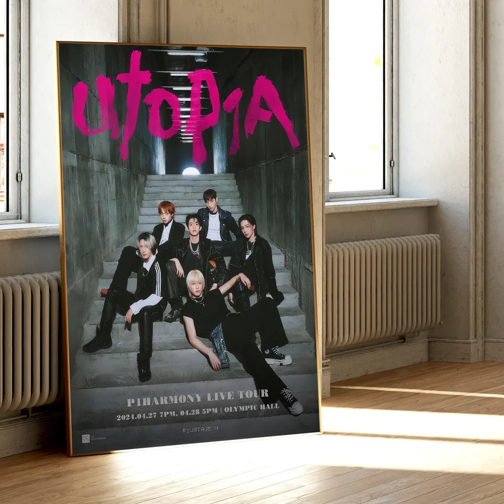 Custom P1Harmony KPOP Classic Vintage Posters Whitepaper Prints Posters Artwork Kawaii Room Decor