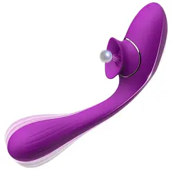 Vibromasseurs à ventouse de clitoris pour femmes, gode à rotation 360, stimulateur de jaune de mast, langue pliable, jouets sexuels pour couple, fournitures pour adultes