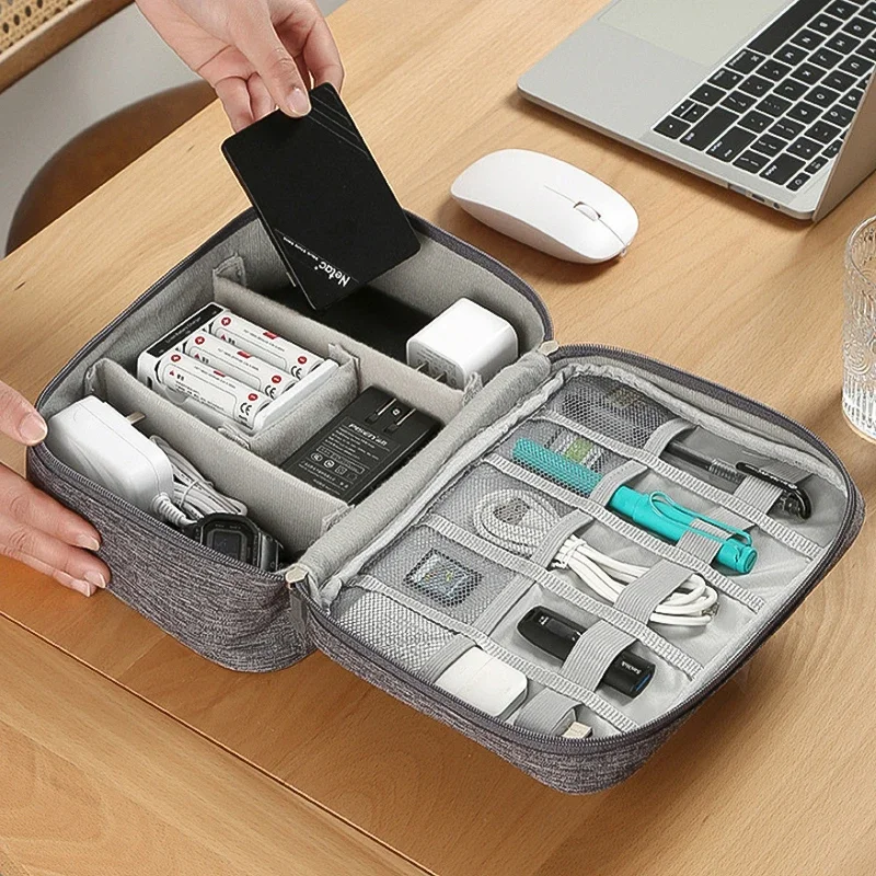 Portable USB Data Line Charger Storage Bag Travel Cable Organizer Digital Electronic Organizer Waterproof Cable Storage Bag