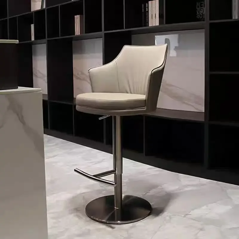 

-for European Modern Design Style Bar Chair Light Luxury High End Quality Leather High Bar Island Chair for Kitchen