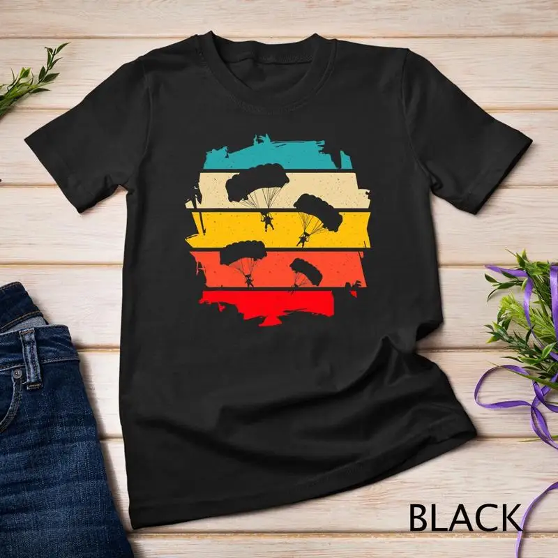 Retro Vintage Skydiver Sunset T Shirt