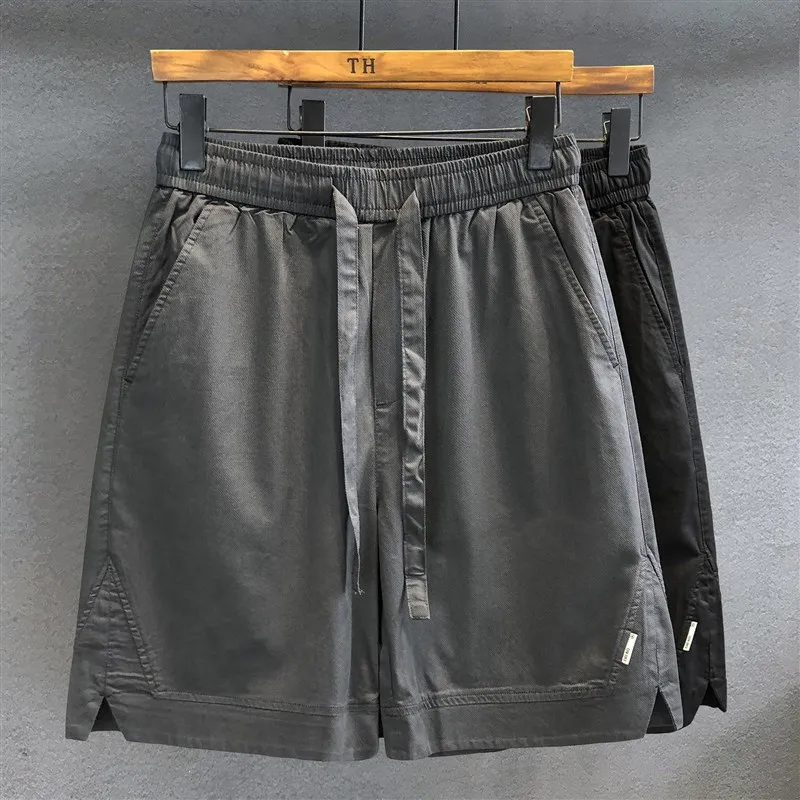

High Quali Smooth Ice Silk Touch Sports Casual orts Men's Summer Thin Loose Five-Quarter Pants Breathable Comfortable