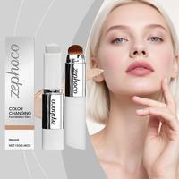 Zephoco Color-Changing Foundation Stick 3 Colors Lightweight Moisturizing Brightening Matte Concealer Long Lasting Base Makeup