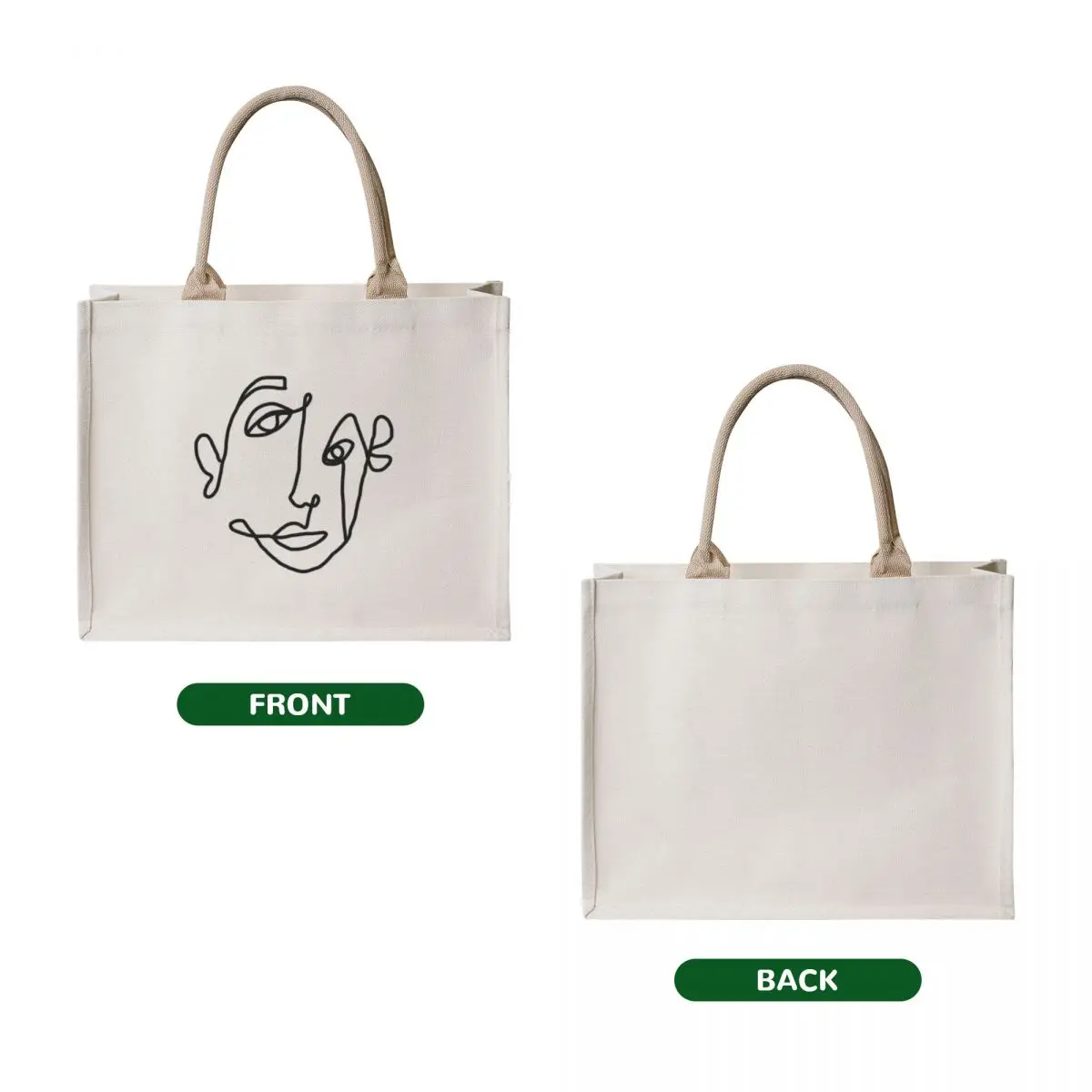 حقيبة يد FACE Tote حقيبة يد للسيدات حقيبة تسوق نسائية قماش
