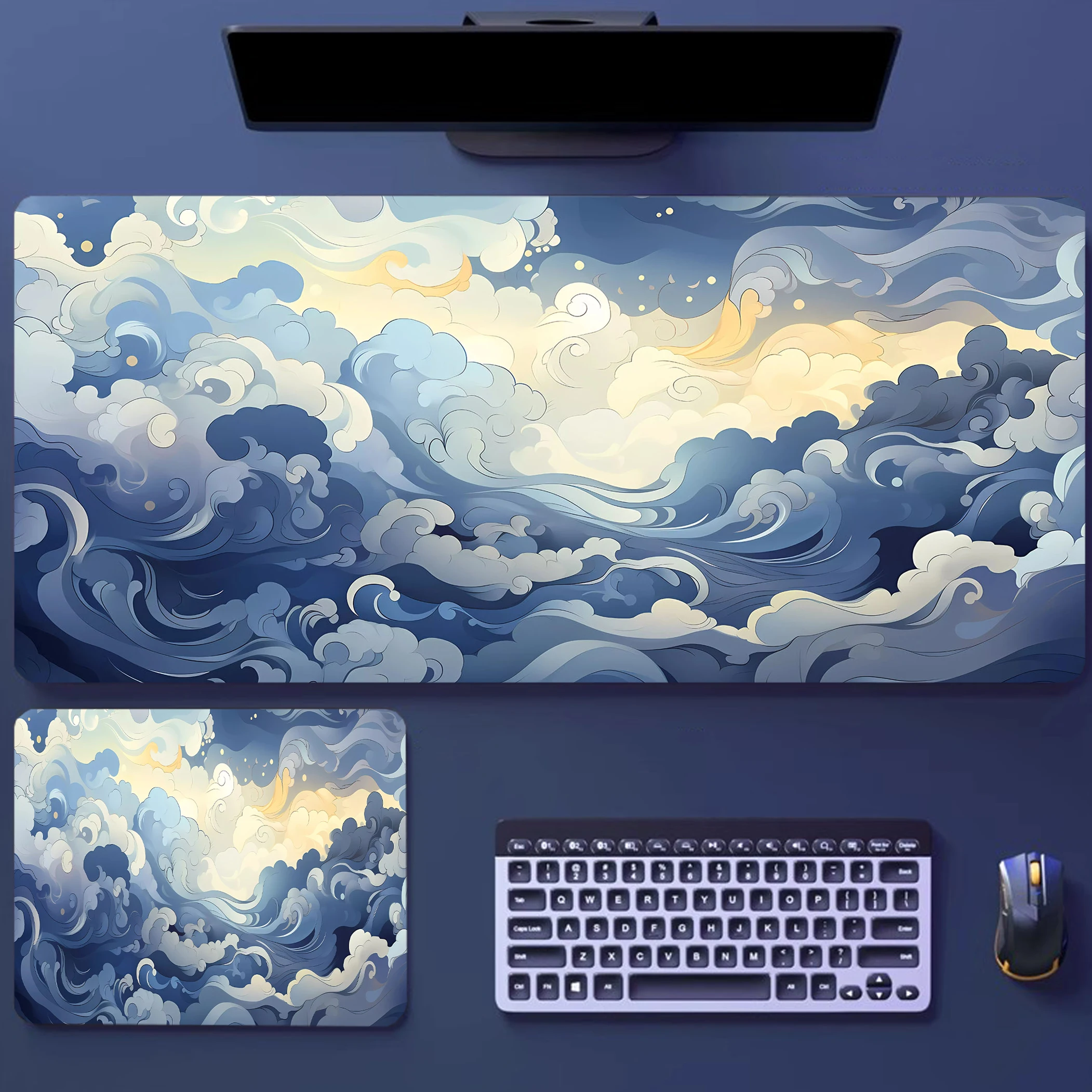 Large Mousepad Great Wave Art Meka Mouse Pad 80x30cm Laptop Computer Desk Mat Pc Mouse Mat Rubber Gaming Accessories Rubber Pads