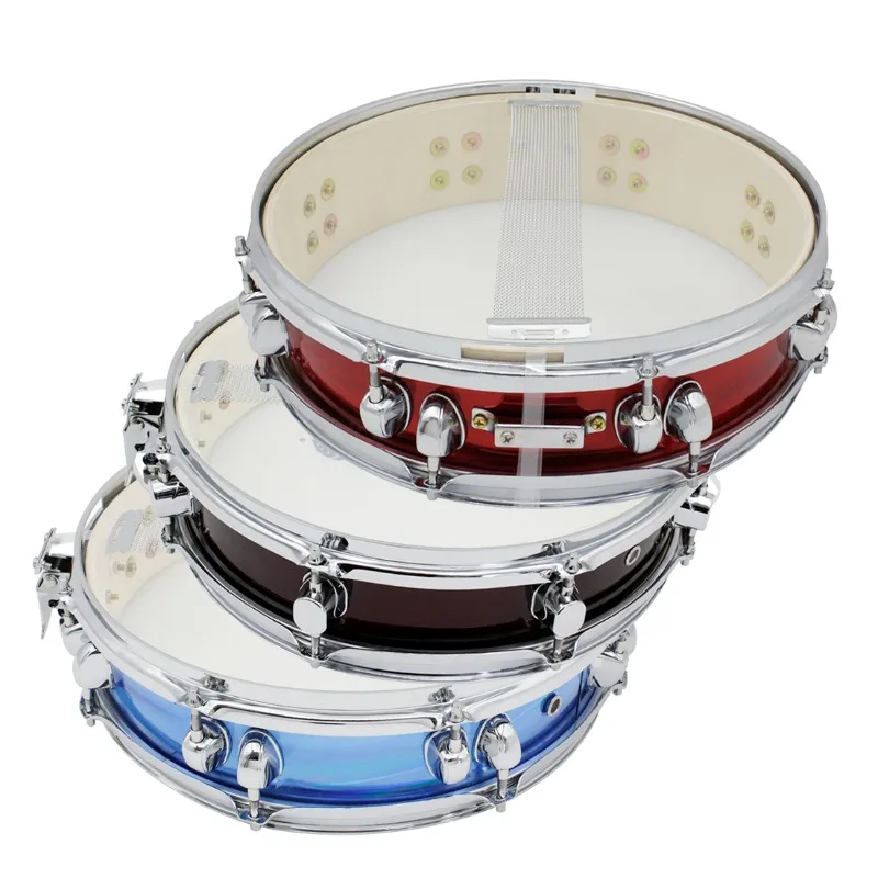 Factory wholesale  Electroplated stainless steel  drum 3 colors percussion instrument Children's marching