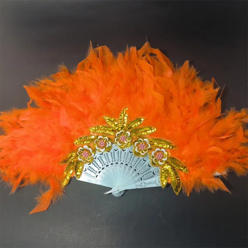 

Wedding Performance Shooting Props Wedding Bride Holding Fans Feather Hand Fans Wedding Supplies