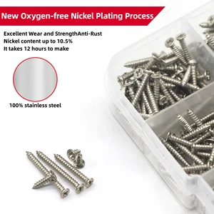 M2 self-sprinkler bolt assorted kit, 800 pieces, bolts assortment kit, lock pig, wooden thread, nail screw sets, automatic wood locking nut 8 MAIN SALES SALES - №5