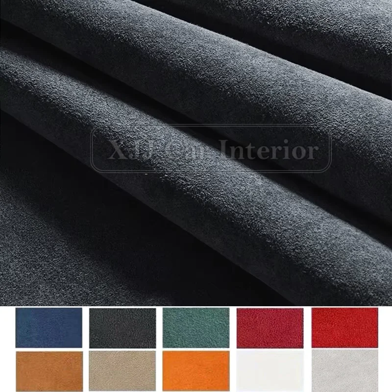 Car Interiors Suede Wrap Stickers DIY Pre-Cut Crop Trims In Armrest Console Dashborad Door Seat Fabric Cloth Semi-finished