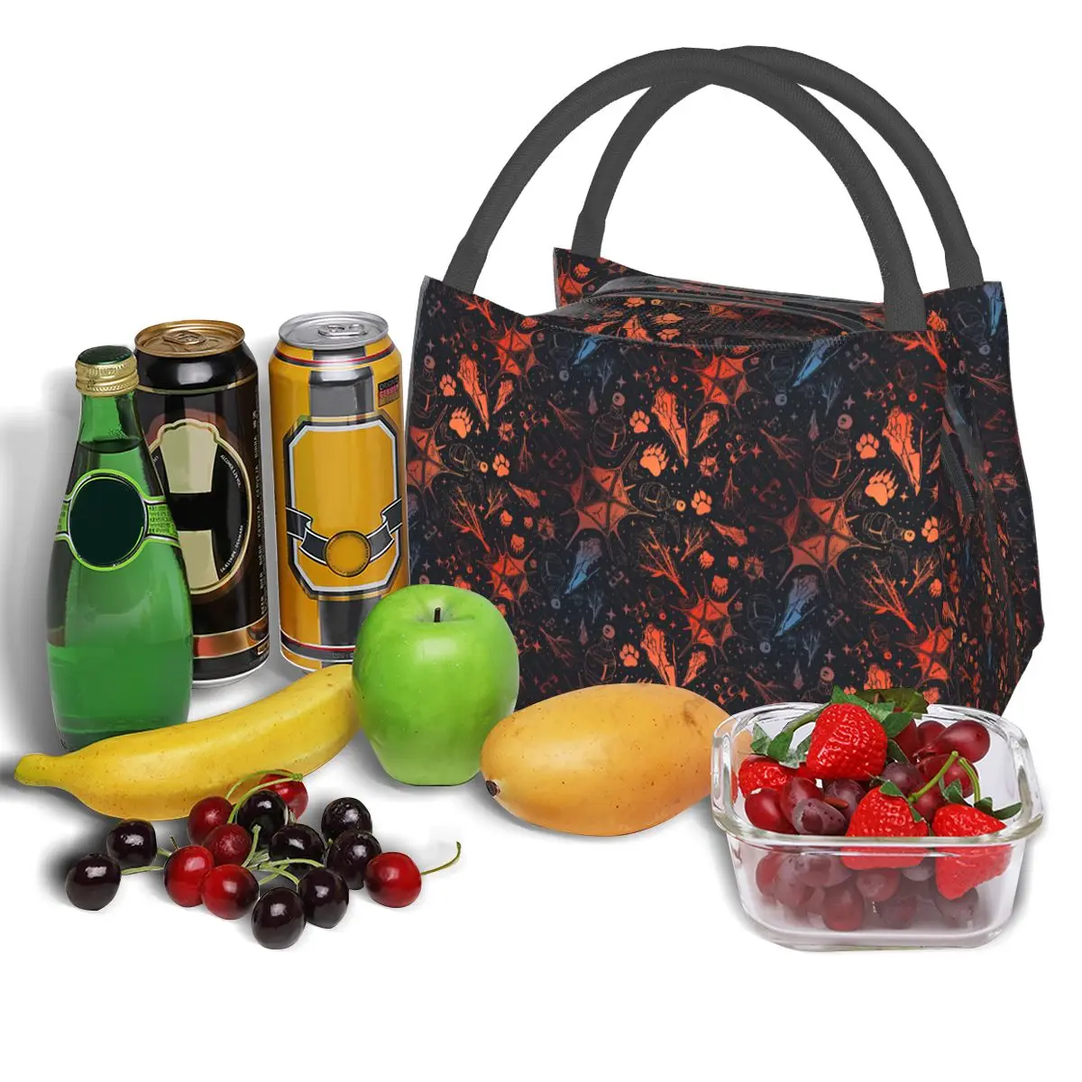 BG3 Pattern Astarion Shadowheart Druid Potion Insulated Lunch Bag for Women Children Leakproof Food Boxes Thermal Lunch Box Tote
