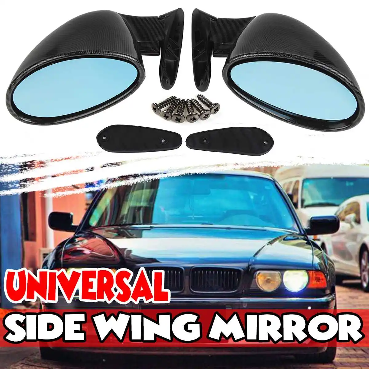 Universal California Classic 2x Car Side Door Wing Side Mirror Rear View Mirror For BMW E90 E91 E92 E93 M3 G20 G28 G30 G38