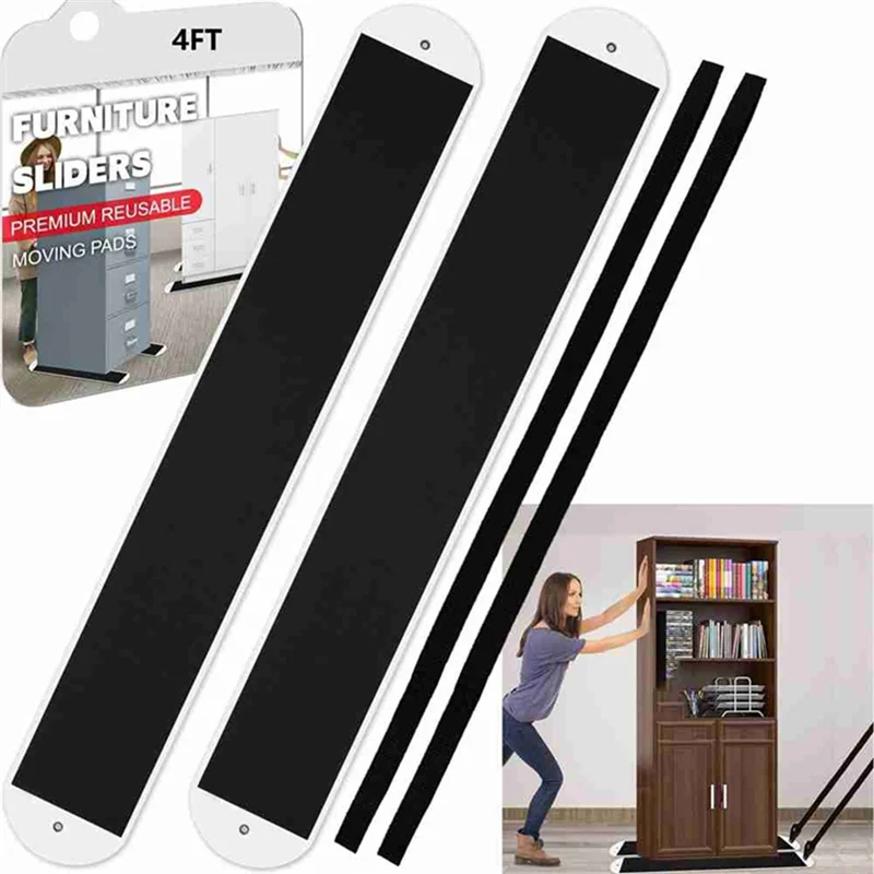 【Hot Selling】2 Pcs Large Appliance Slider With Pull Strap,Pull Furniture Slides,Moving Furniture Gliders Heavy Duty Sliding Shee