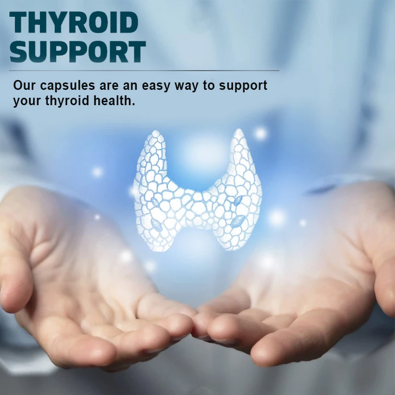 Thyroid Support Complex with Iodine: Energy, Metabolism and Focus Formula. Vegan, Soy and Gluten Free.