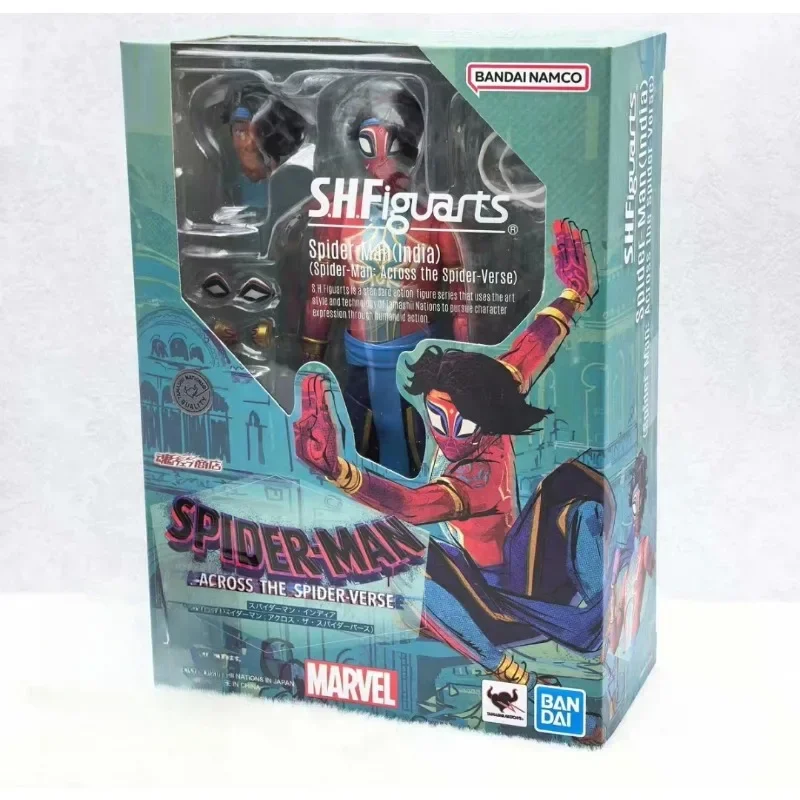 

In Stock Original Bandai S.H.Figuarts SHF Spider-Man India Pavitr Prabhakar Anime Action Figure Model Toys Collection Doll Gifts