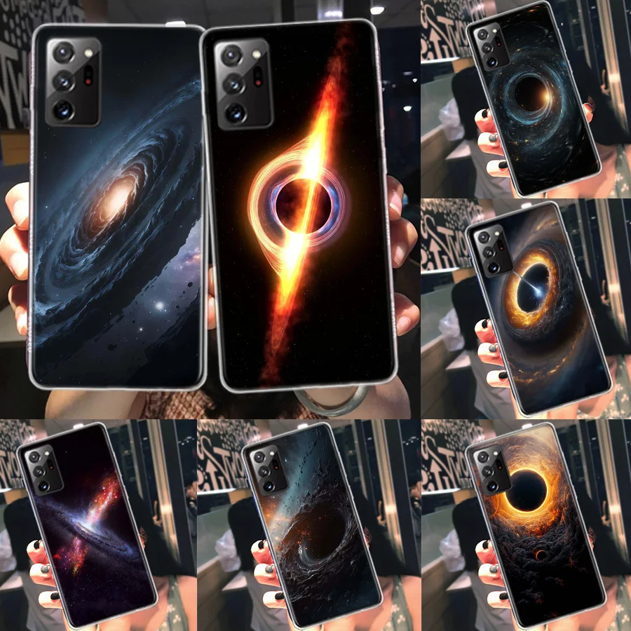 Cosmic Starry Sky Black Hole Phone Case For Samsung Note 20 Ultra 10 9 8 Galaxy A05S A15 A25 A35 A55 M11 M12 M21 M30S M31 M32 M5