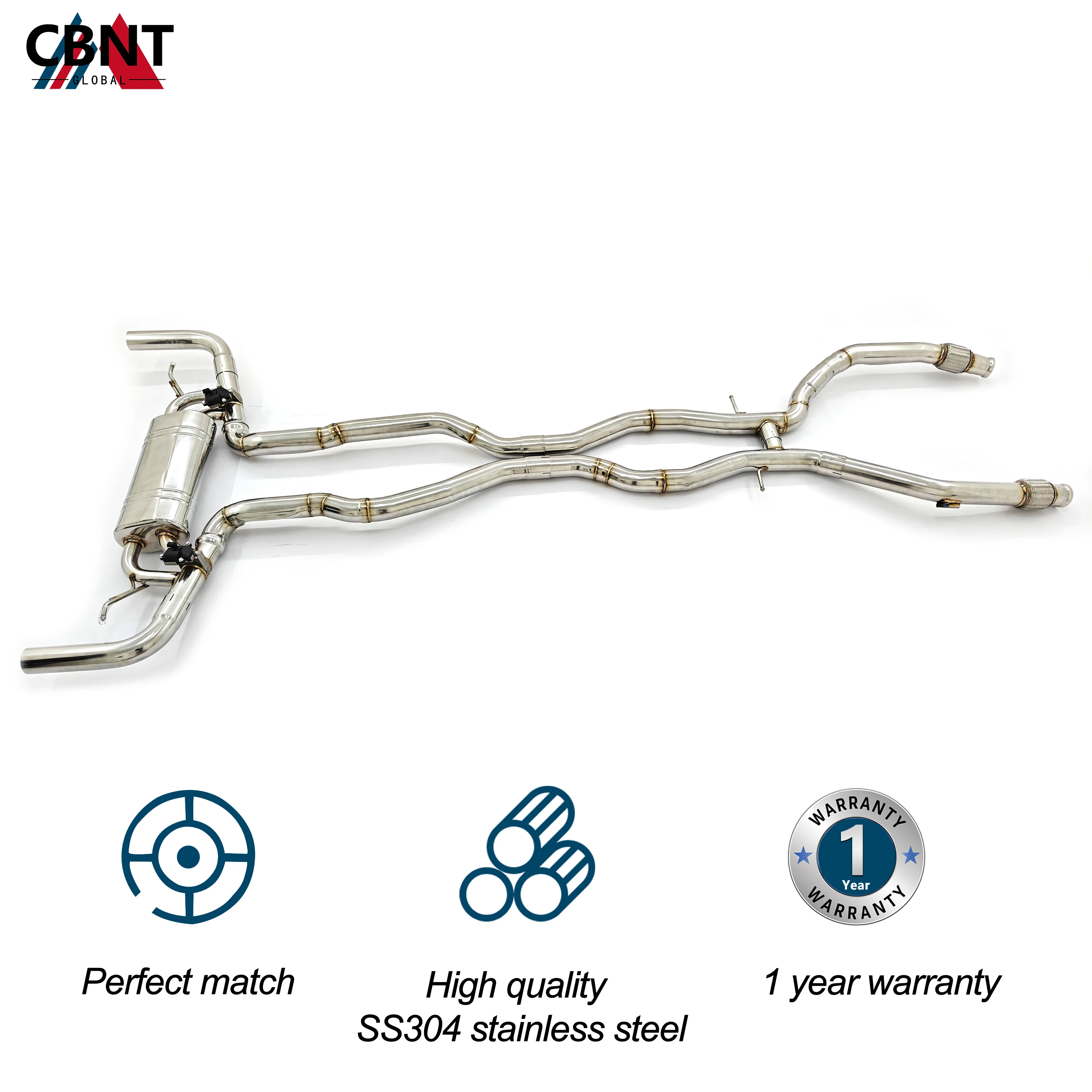 CBNT Valvetronic Exhaust Catback Performance for Mercedes Benz AMG GLE63 4.0T 2019-2023 Exhaust Systems with Valve Muffler