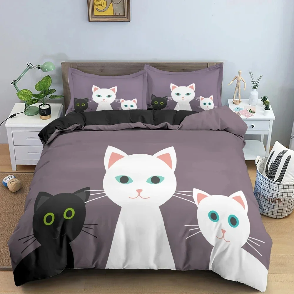 Canadian Sphynx Cat Duvet Cover King Queen Lovely Pet Kitty Bedding Set Boys Teens Adults Cute Animal Soft Polyester Quilt Cover