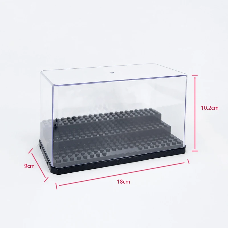 Acrylic Minifigures Display Case, Stackable Dustproof Building Block Display Box for Action Figure Toys ,No assembly required