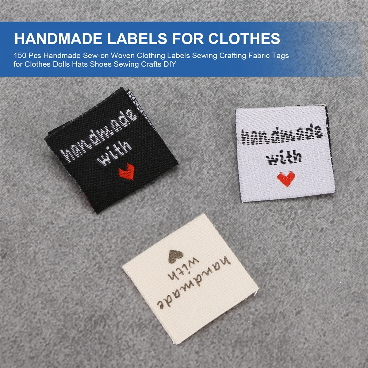 حار 150 قطعة اليدوية خياطة على الملابس المنسوجة تسميات الخياطة صياغة النسيج العلامات للملابس الدمى القبعات الأحذية الخياطة الحرف DIY بها بنفسك