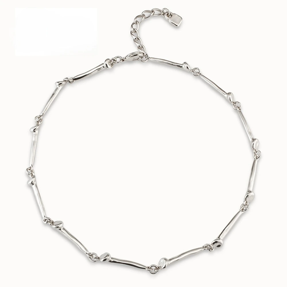 Collier ondulé torsadé en or et argent, design simple et mature, accessoires pour couple, cadeau romantique, automne 2025