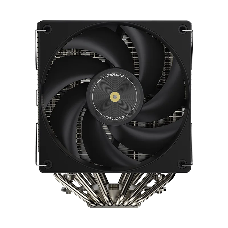 

2025 New COOLLEO P60T DIG Series Double Tower Computer Case with Six Heat Pipe & Digital Display Fans & Cooling