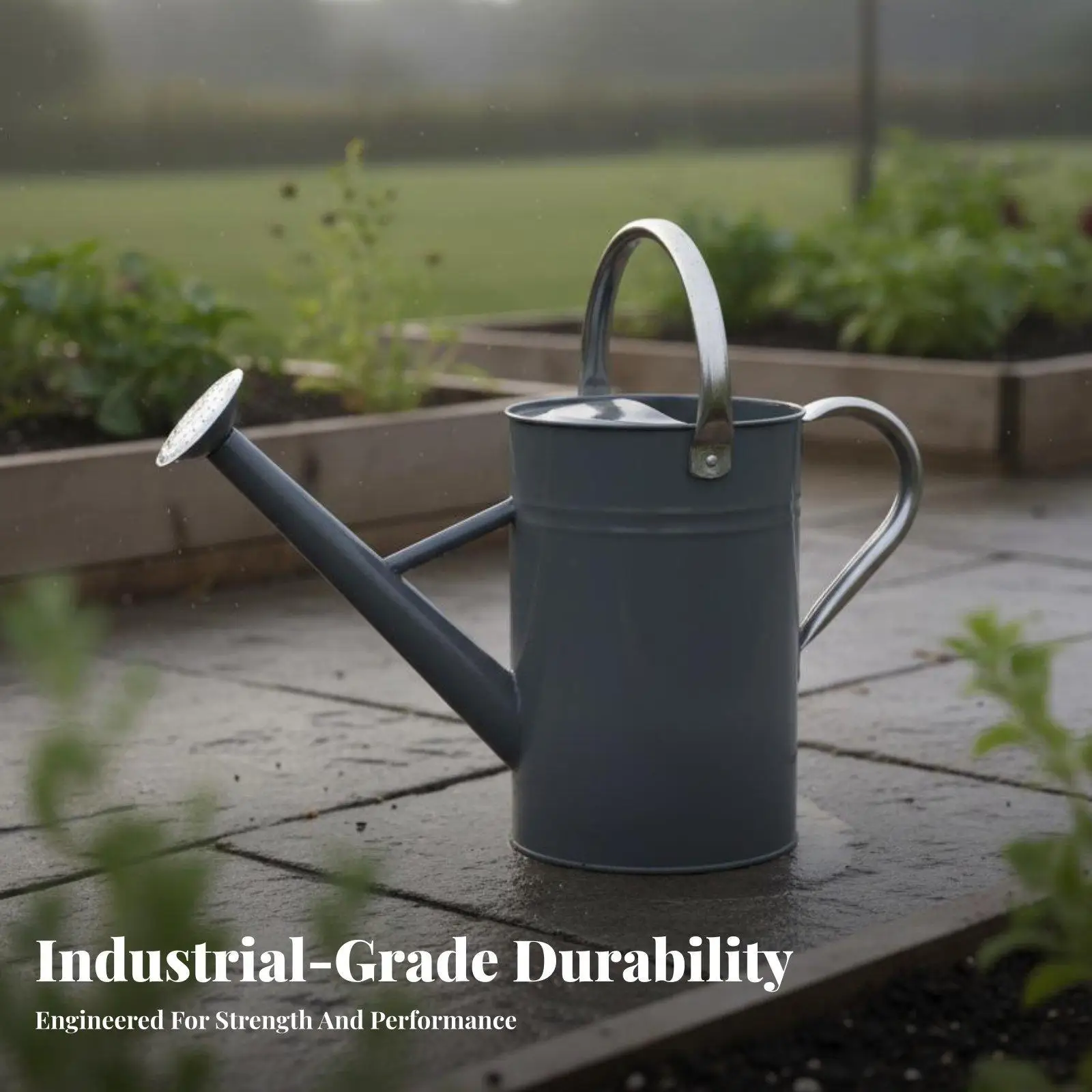 Durable Large Capacity Metal Watering Can Self Watering Plant Pot with Water Indicator for Balcony Terrace Flower Beds
