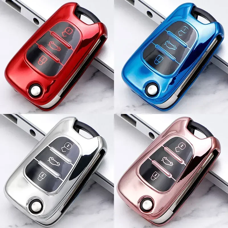 Car Key Case Shell Cover for Kia Sportage Rio 3 Soul Optima Ceed Pro K5 K2 Pride for Hyundai I20 I30 Ix20 Ix35 Elantra Accent