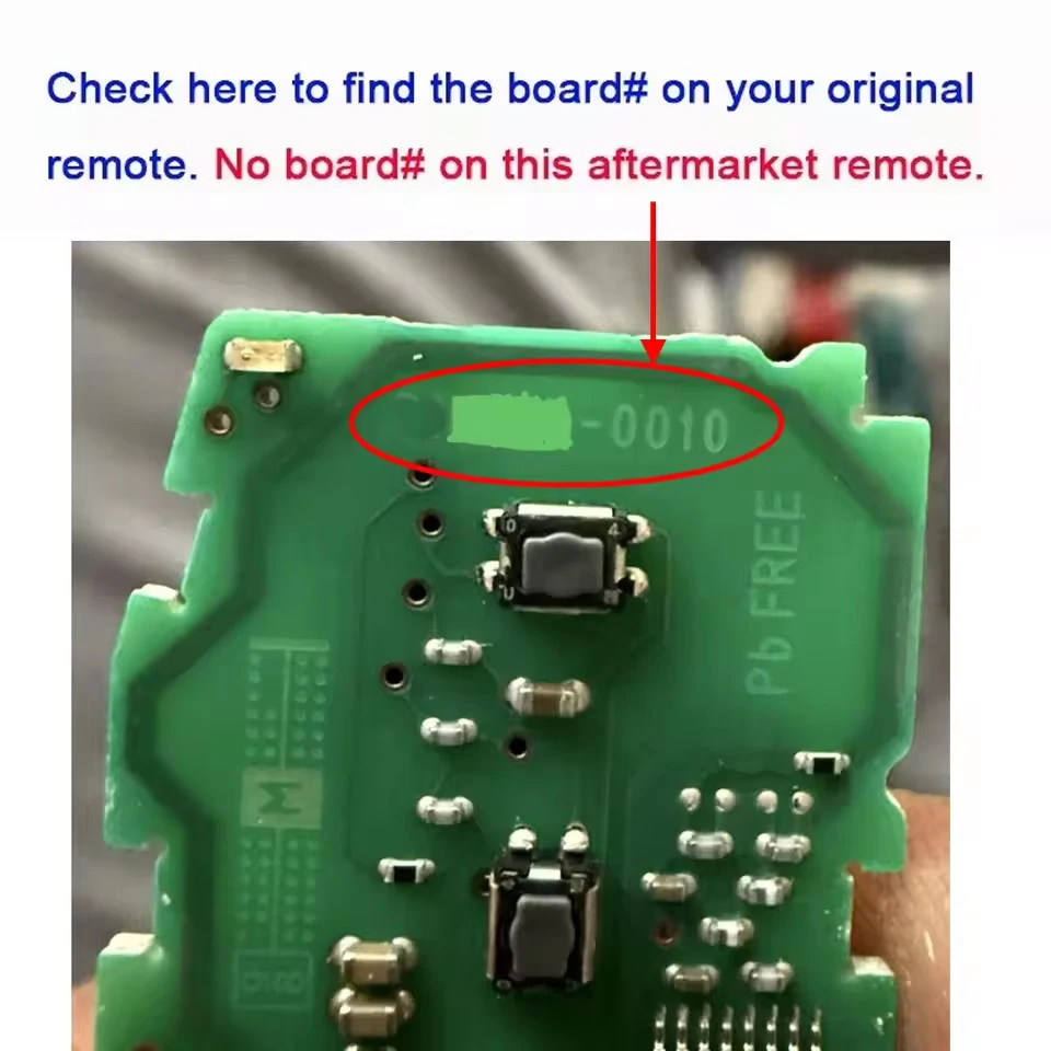 KEYECU Board#0010 Smart Keyless Remote Key Fob for Toyota Corolla 2019 2020 2021 2022 B2U2K2R 433MHz 8990H-02040 8990H-02050