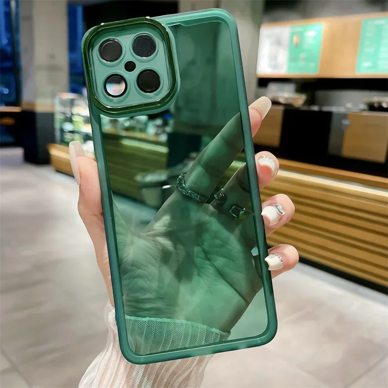 حافظة لينة شفافة مع حامي للكاميرا لشرف ، ماجيك 6 ، 5 لايت ، X8 ، AB ، X9 ، X7 ، AB ، A6 ، X6A ، X5 Plus ، 90 لايت ، 4G ، 5G