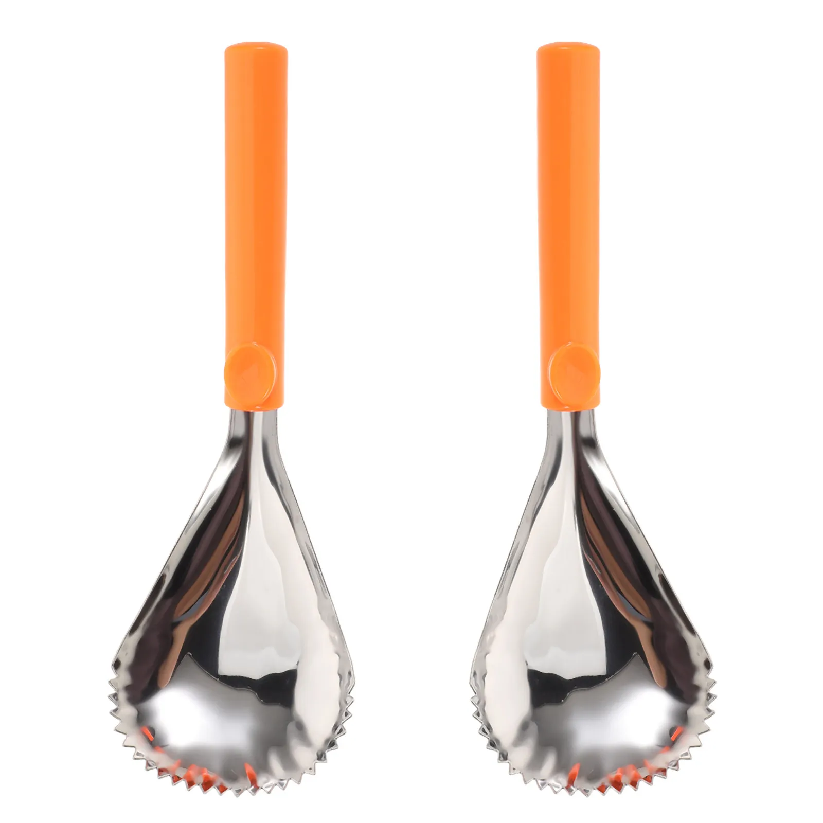 2Pcs Manual Pumpkin Corer Stainless Steel Pulp Separator Seed Remover Fruit Scoop Tool for Thanksgiving Harvest