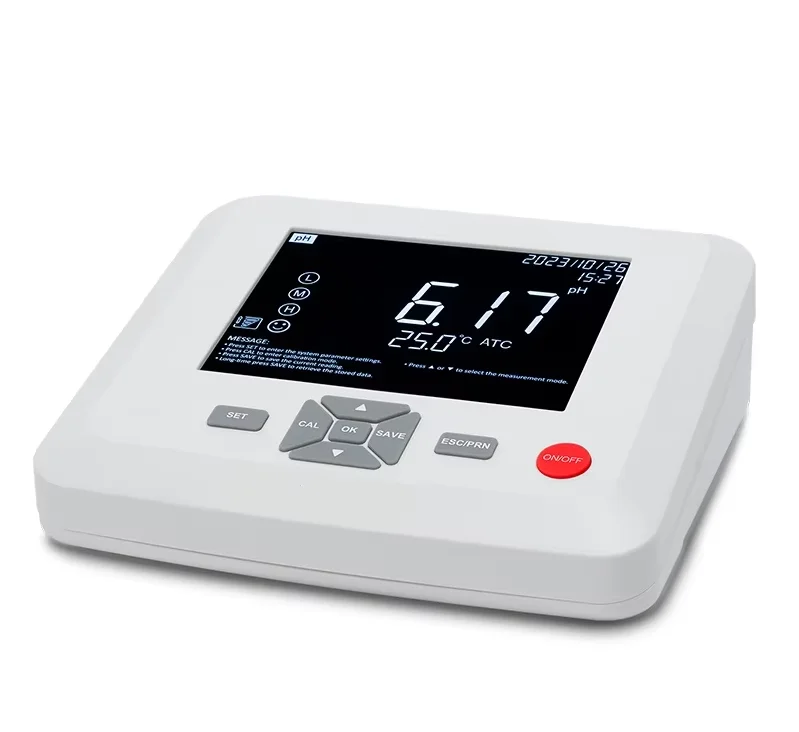Benchtop PH/Temperature Meter PH100 Waterproof Digital Portable Industrial Wastewater Treatment Tester 0.01pH Accuracy LCD