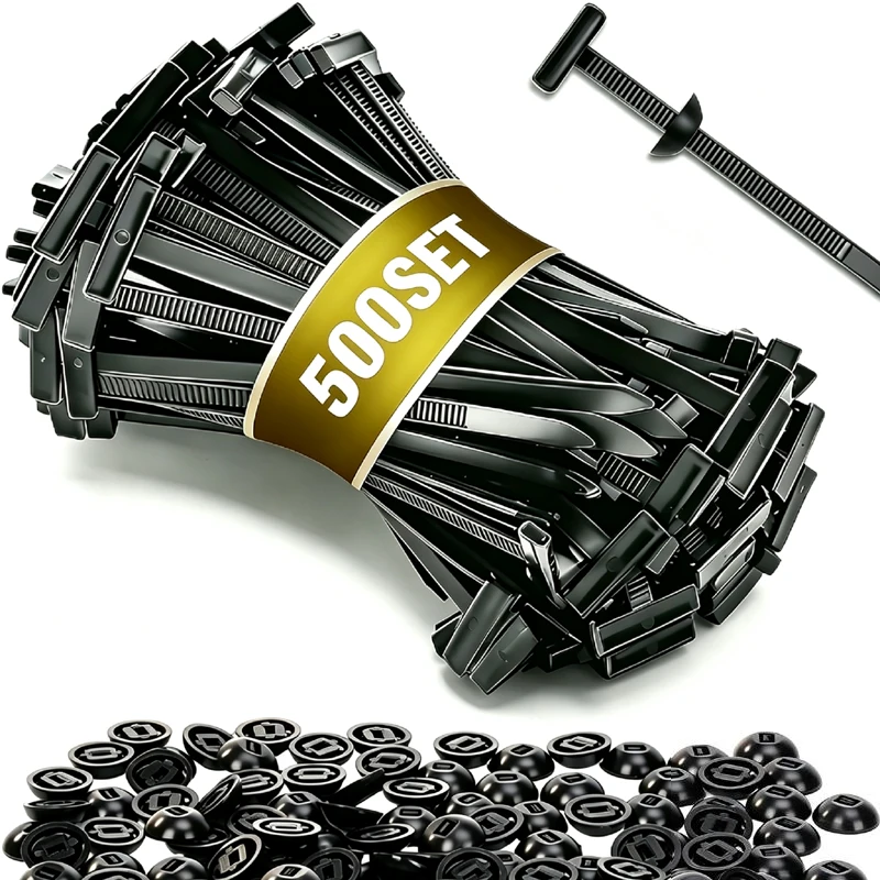 20-500set Cable Tie Fastener Nylon Self-Locking  Zip Tie Clips Engine Splash Shield Retainer Fender Liner Parts Cable Tie Buckle