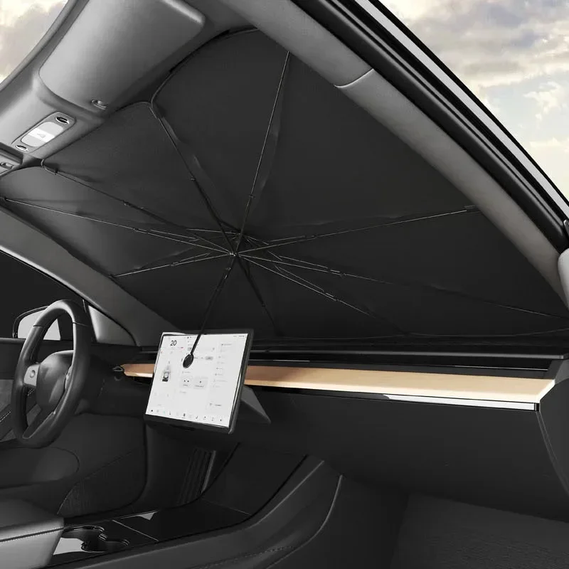 Pára-sol do pára-brisa dianteiro, guarda-sol dobrável do carro de verão, isolamento térmico e produtos de proteção solar, guarda-sol do carro 2025